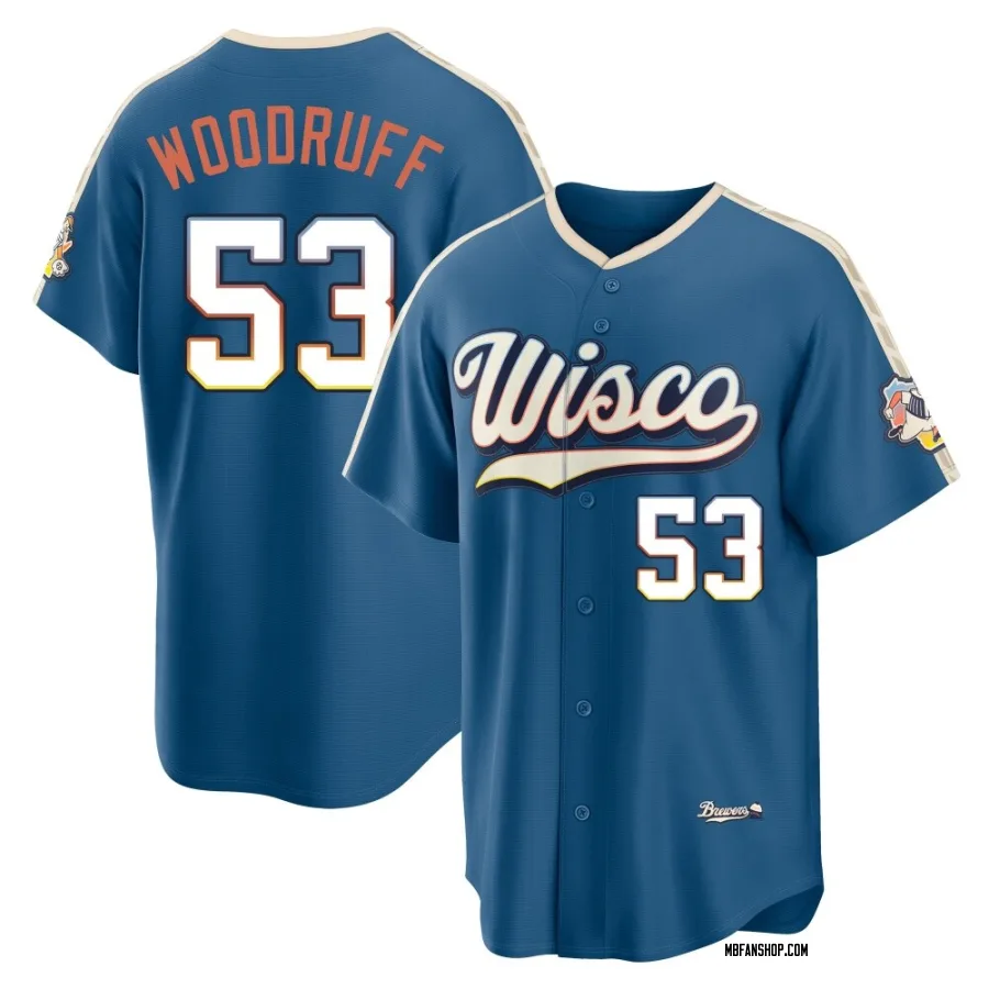 Limited Youth Brandon Woodruff Milwaukee Brewers Mineral 2026 City Connect Stadium Jersey - Blue