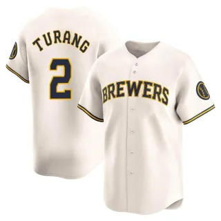 Limited Youth Brice Turang Milwaukee Brewers Home Jersey - Cream