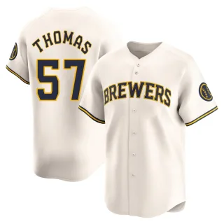Limited Youth Connor Thomas Milwaukee Brewers Home Jersey - Cream