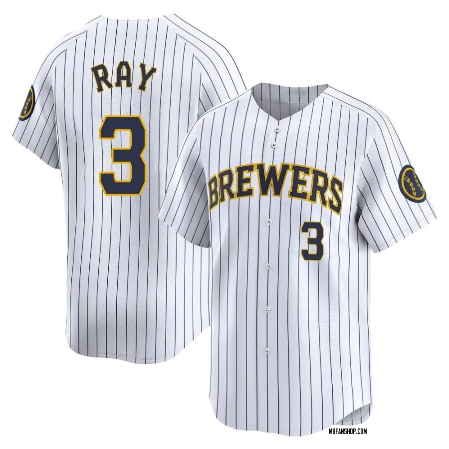 Limited Youth Corey Ray Milwaukee Brewers Alternate Jersey - White