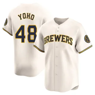 Limited Youth Craig Yoho Milwaukee Brewers Home Jersey - Cream