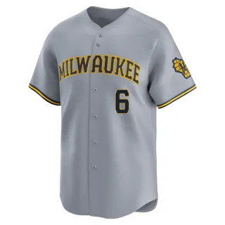 Limited Youth David Hamilton Milwaukee Brewers Away Jersey - Gray