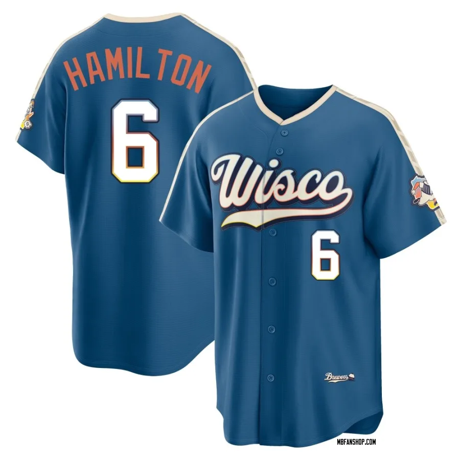 Limited Youth David Hamilton Milwaukee Brewers Mineral 2026 City Connect Stadium Jersey - Blue