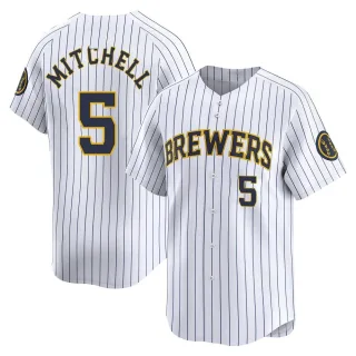 Limited Youth Garrett Mitchell Milwaukee Brewers Alternate Jersey - White