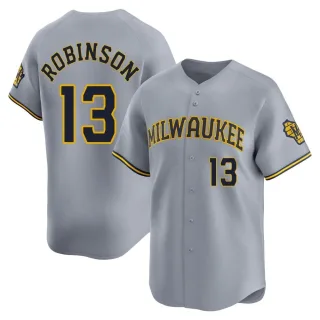 Limited Youth Glenn Robinson Milwaukee Brewers Away Jersey - Gray