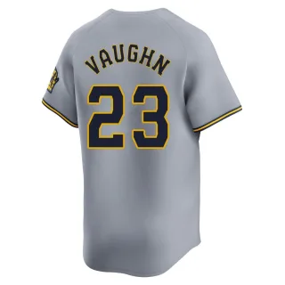 Limited Youth Greg Vaughn Milwaukee Brewers Away Jersey - Gray