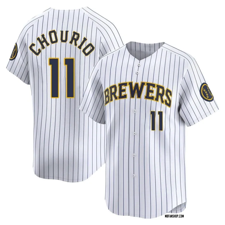 Limited Youth Jackson Chourio Milwaukee Brewers Alternate Jersey - White