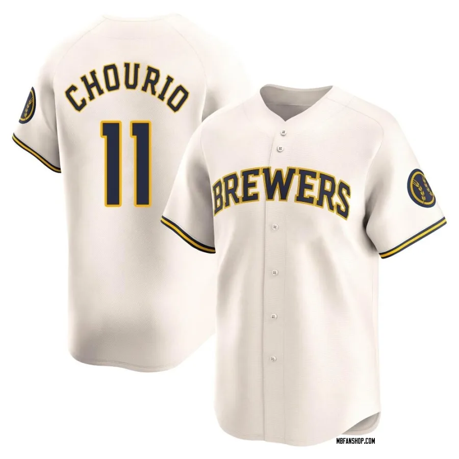 Limited Youth Jackson Chourio Milwaukee Brewers Home Jersey - Cream