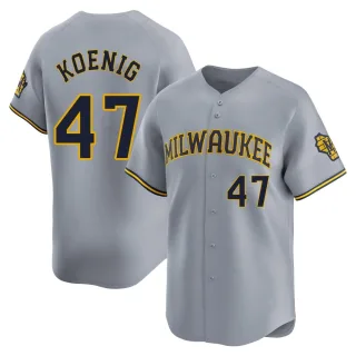Limited Youth Jared Koenig Milwaukee Brewers Away Jersey - Gray