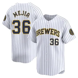 Limited Youth J.C. Mejia Milwaukee Brewers Alternate Jersey - White