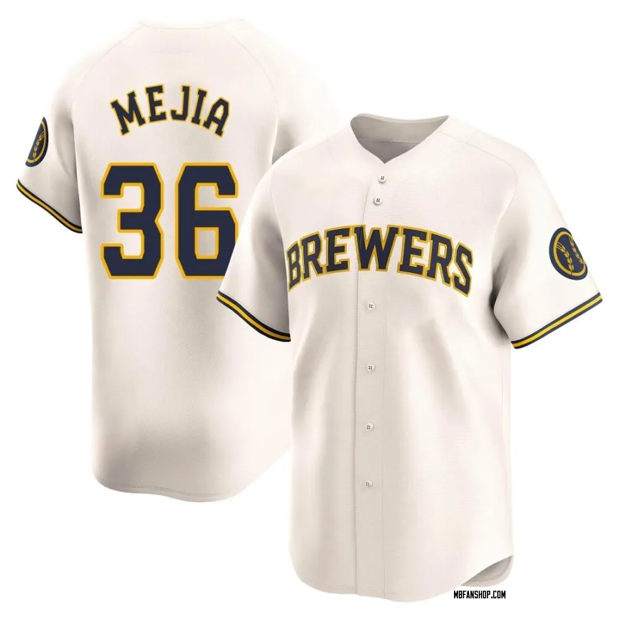 Limited Youth J.C. Mejia Milwaukee Brewers Home Jersey - Cream