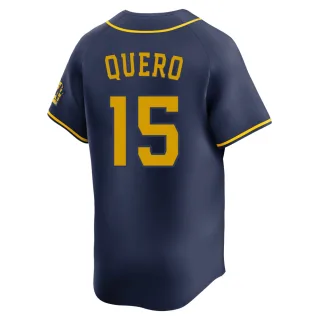 Limited Youth Jeferson Quero Milwaukee Brewers Alternate Jersey - Navy