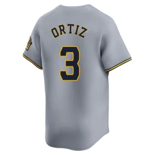 Limited Youth Joey Ortiz Milwaukee Brewers Away Jersey - Gray