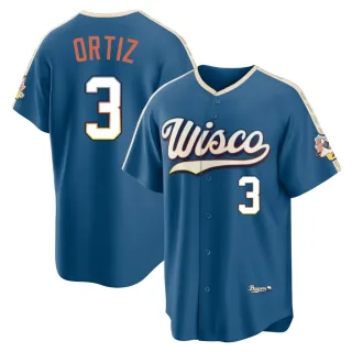 Limited Youth Joey Ortiz Milwaukee Brewers Mineral 2026 City Connect Stadium Jersey - Blue