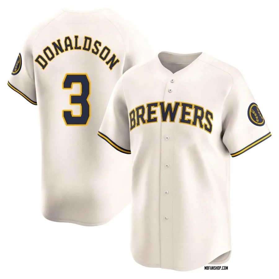 Limited Youth Josh Donaldson Milwaukee Brewers Home Jersey - Cream