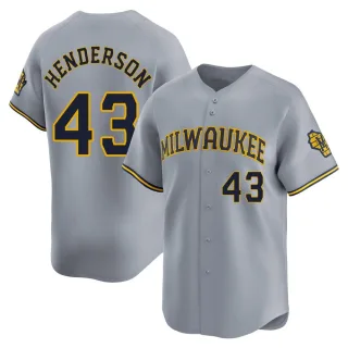 Limited Youth Logan Henderson Milwaukee Brewers Away Jersey - Gray
