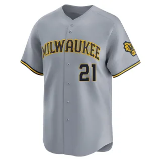 Limited Youth Luis Matos Milwaukee Brewers Away Jersey - Gray