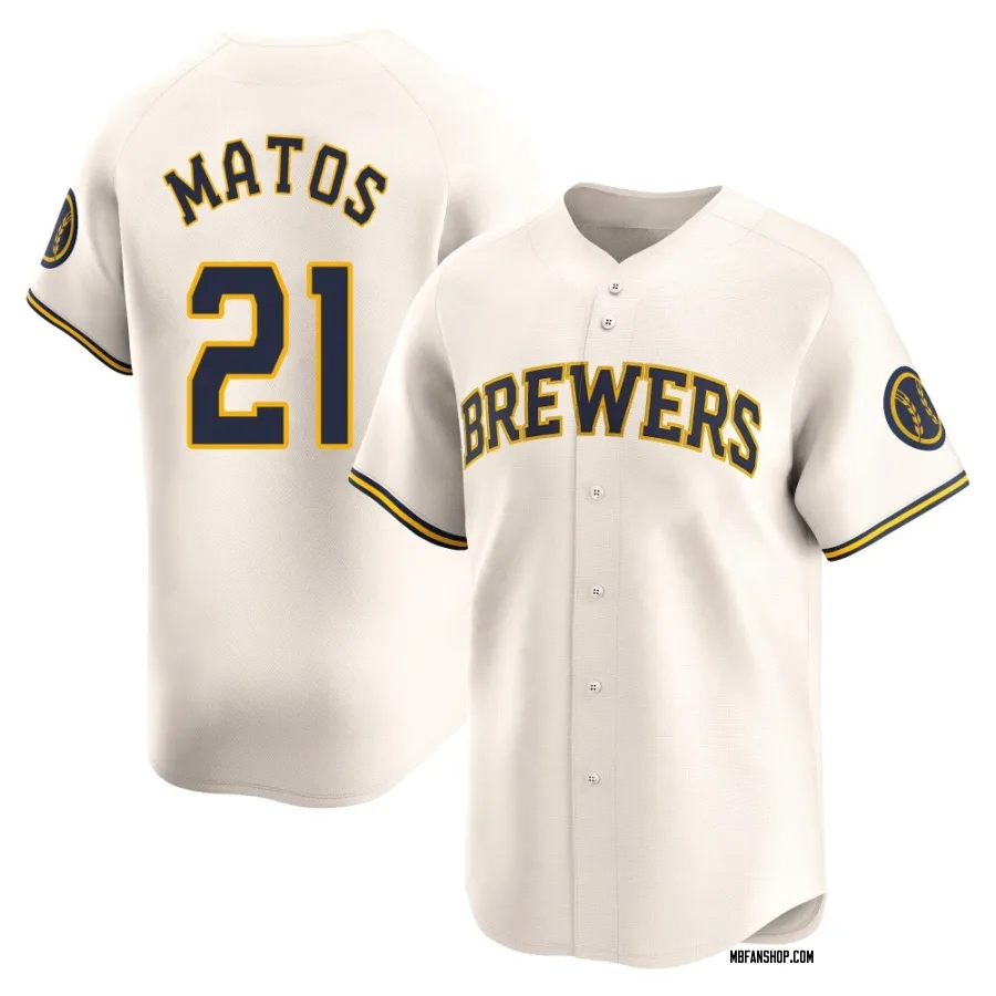 Limited Youth Luis Matos Milwaukee Brewers Home Jersey - Cream