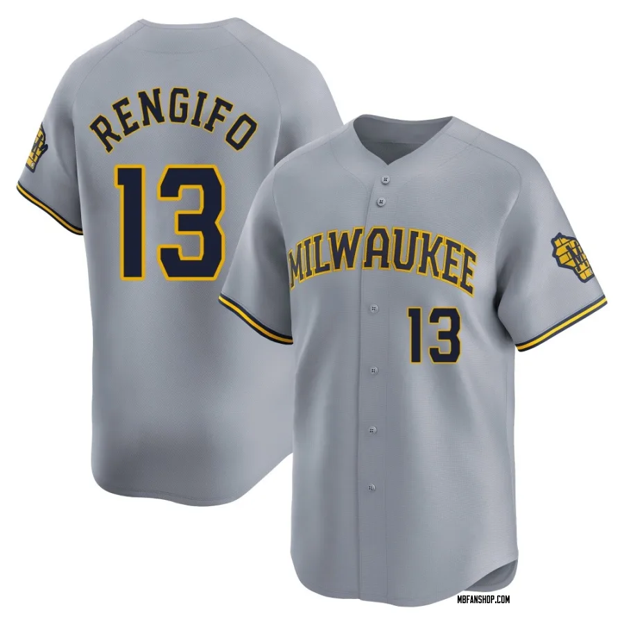 Limited Youth Luis Rengifo Milwaukee Brewers Away Jersey - Gray