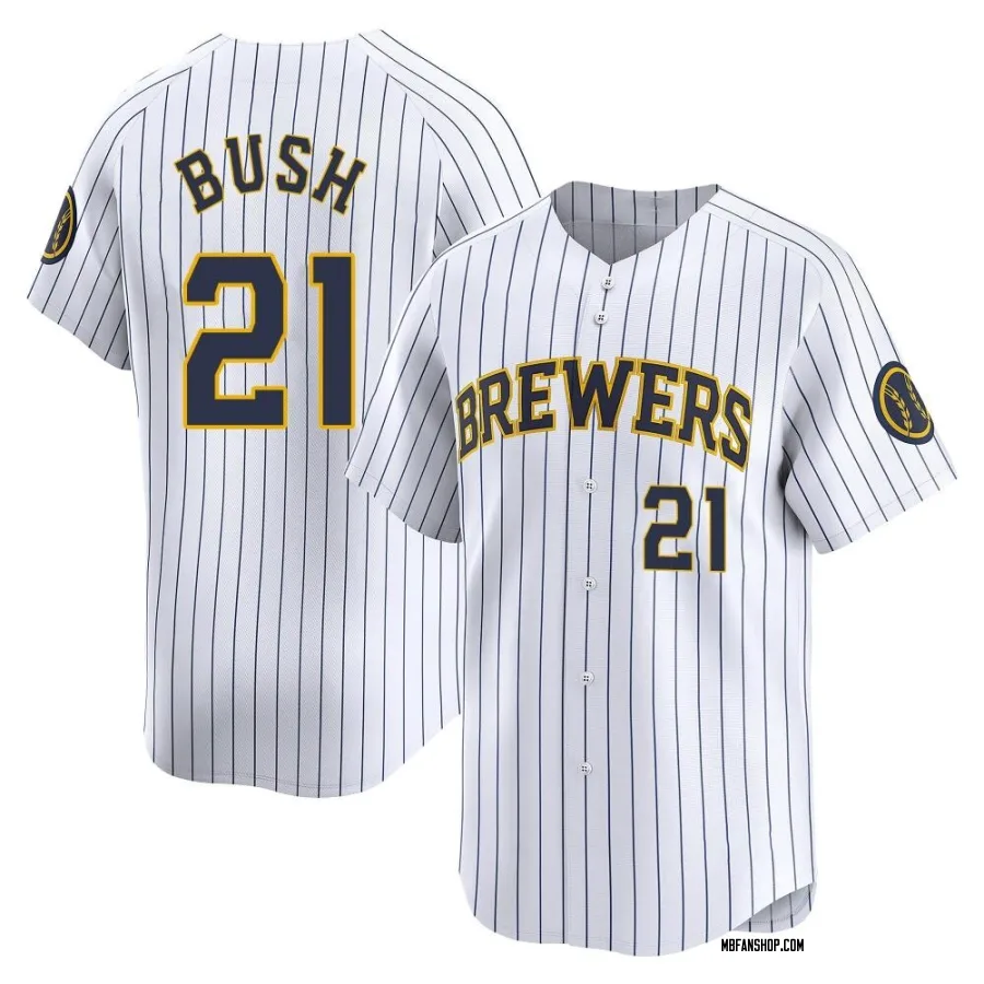 Limited Youth Matt Bush Milwaukee Brewers Alternate Jersey - White