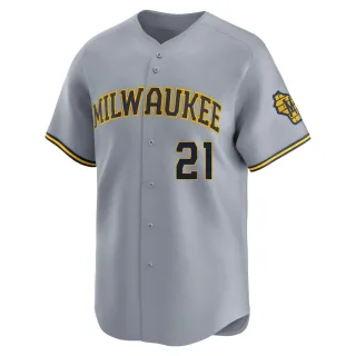 Limited Youth Matt Bush Milwaukee Brewers Away Jersey - Gray