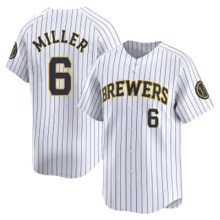 Limited Youth Owen Miller Milwaukee Brewers Alternate Jersey - White