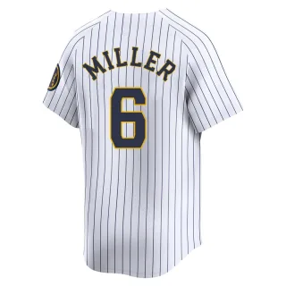 Limited Youth Owen Miller Milwaukee Brewers Alternate Jersey - White
