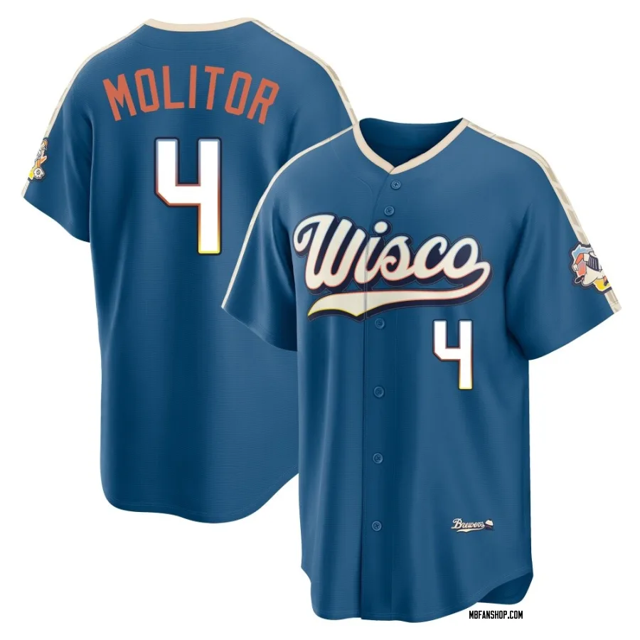 Limited Youth Paul Molitor Milwaukee Brewers Mineral 2026 City Connect Stadium Jersey - Blue