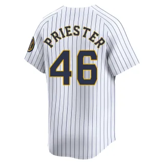 Limited Youth Quinn Priester Milwaukee Brewers Alternate Jersey - White