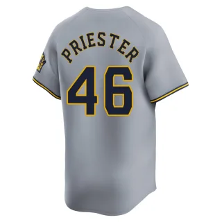 Limited Youth Quinn Priester Milwaukee Brewers Away Jersey - Gray