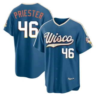 Limited Youth Quinn Priester Milwaukee Brewers Mineral 2026 City Connect Stadium Jersey - Blue