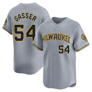 Limited Youth Robert Gasser Milwaukee Brewers Away Jersey - Gray