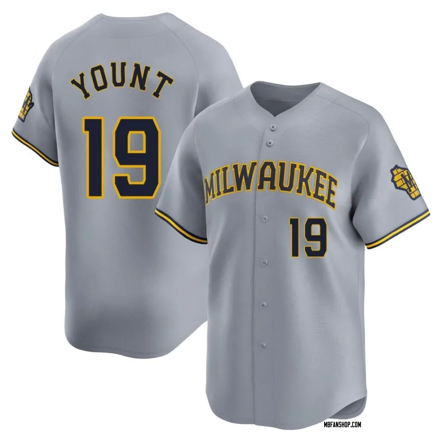 Limited Youth Robin Yount Milwaukee Brewers Away Jersey - Gray