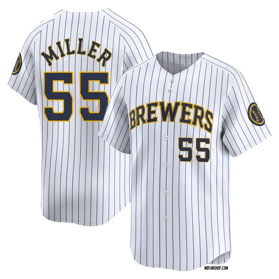 Limited Youth Shelby Miller Milwaukee Brewers Alternate Jersey - White