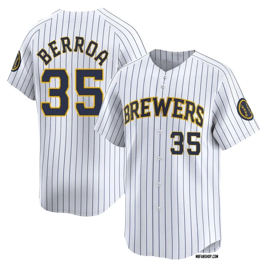 Limited Youth Steward Berroa Milwaukee Brewers Alternate Jersey - White