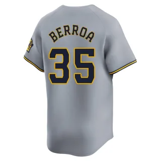 Limited Youth Steward Berroa Milwaukee Brewers Away Jersey - Gray