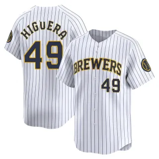 Limited Youth Teddy Higuera Milwaukee Brewers Alternate Jersey - White