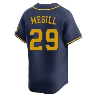 Limited Youth Trevor Megill Milwaukee Brewers Alternate Jersey - Navy