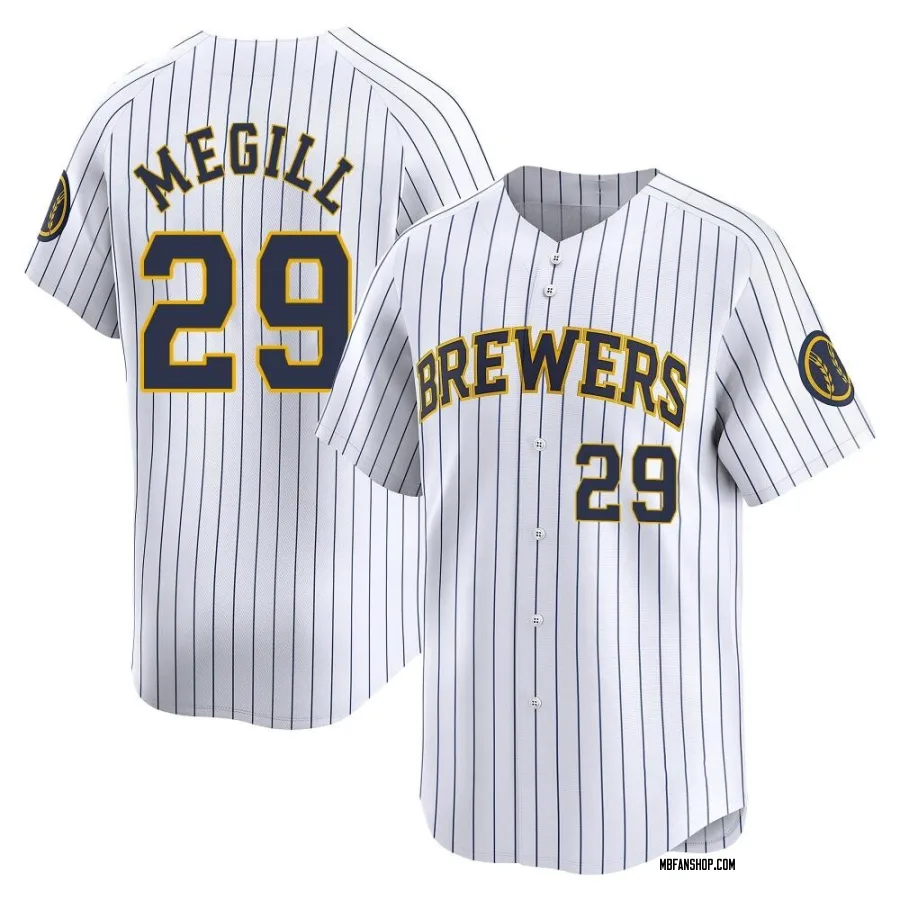 Limited Youth Trevor Megill Milwaukee Brewers Alternate Jersey - White