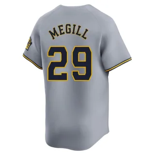 Limited Youth Trevor Megill Milwaukee Brewers Away Jersey - Gray