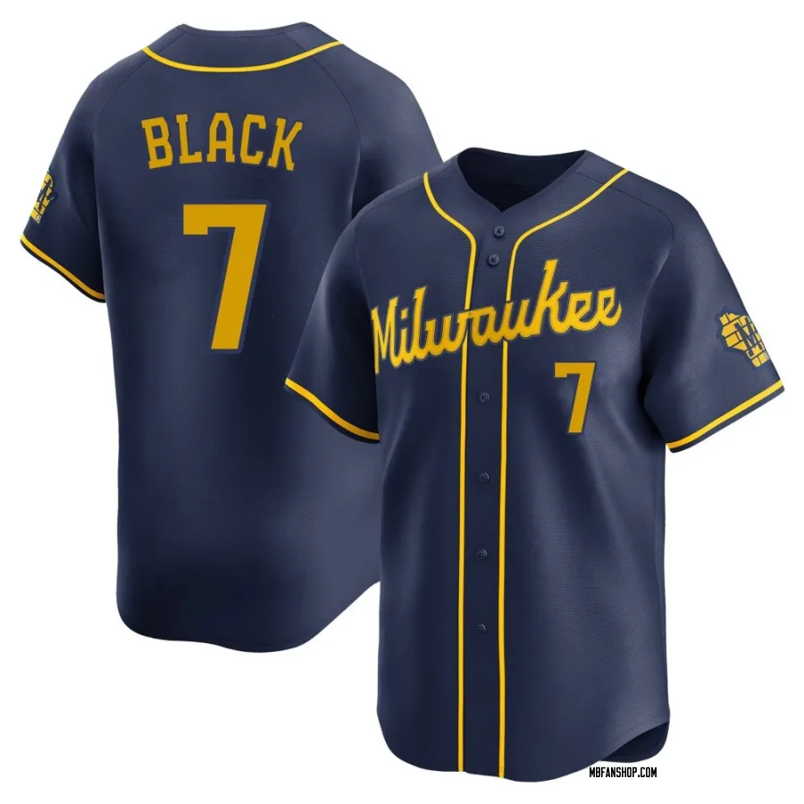 Limited Youth Tyler Black Milwaukee Brewers Alternate Jersey - Navy