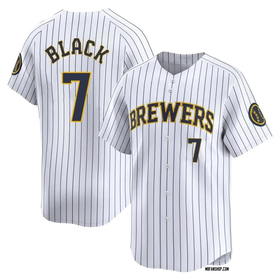 Limited Youth Tyler Black Milwaukee Brewers Alternate Jersey - White