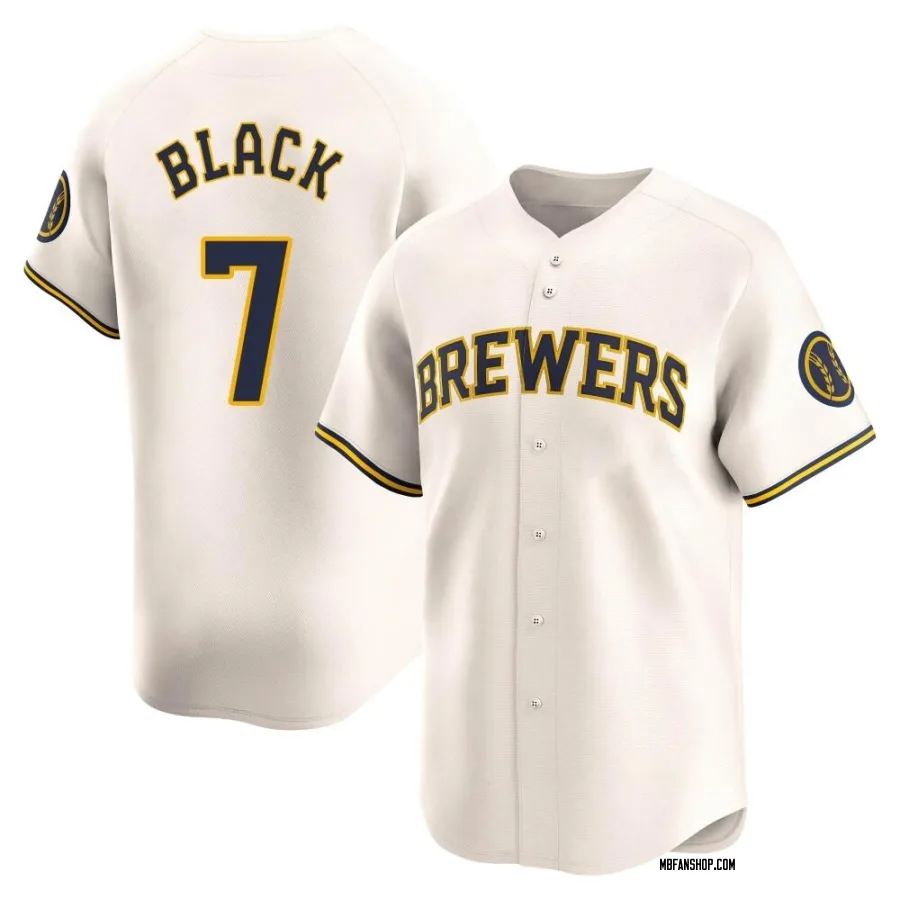 Limited Youth Tyler Black Milwaukee Brewers Home Jersey - Cream