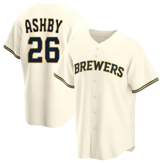 Replica Men's Aaron Ashby Milwaukee Brewers Home Jersey - Cream