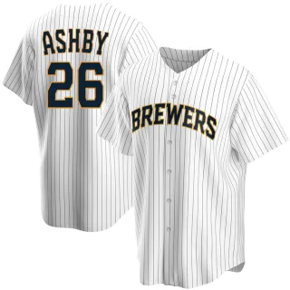Replica Men's Aaron Ashby Milwaukee Brewers Home Jersey - White