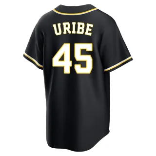 Replica Men's Abner Uribe Milwaukee Brewers Fashion Out Jersey - Black