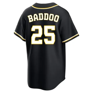Replica Men's Akil Baddoo Milwaukee Brewers Fashion Out Jersey - Black