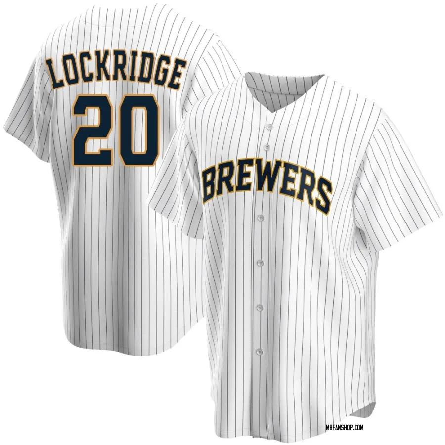 Replica Men's Brandon Lockridge Milwaukee Brewers Home Jersey - White