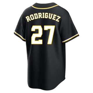 Replica Men's Carlos Rodriguez Milwaukee Brewers Fashion Out Jersey - Black