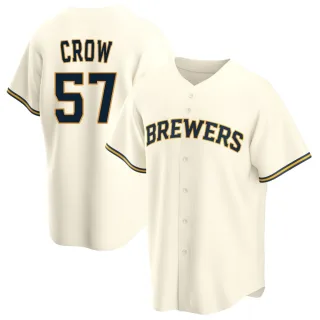Replica Men's Coleman Crow Milwaukee Brewers Home Jersey - Cream